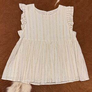 THML Cream and Gold / silver tank Top